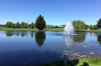 ponds and groungs at golf course